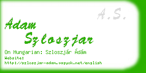 adam szloszjar business card